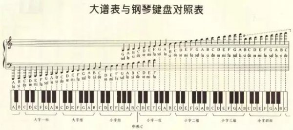 钢琴88键贴纸对照表图