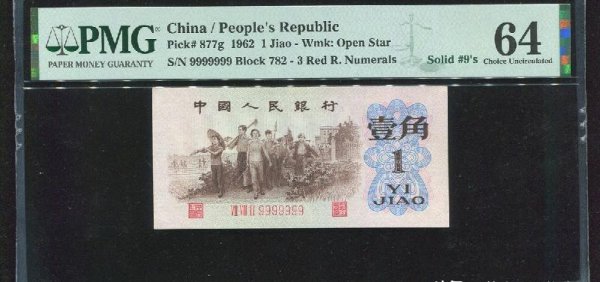 1962年一角钱（ZHI）币价格表