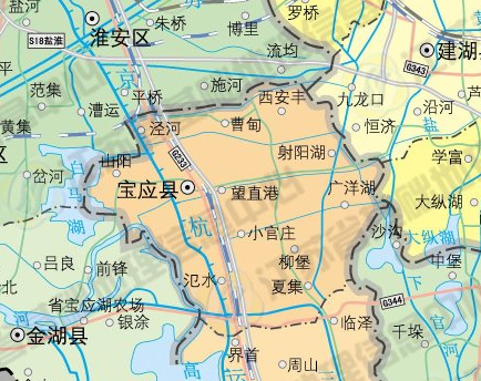 宝应县属于哪个市管辖地图