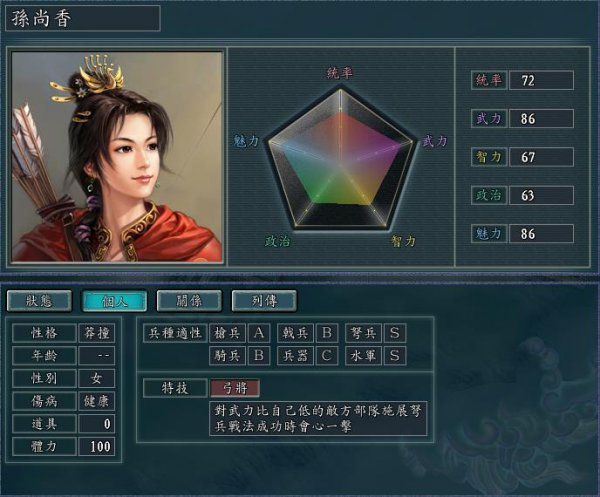 三国志11最美女武将