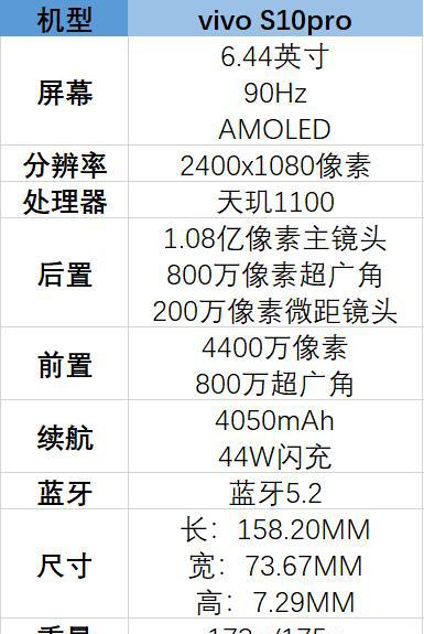 vivos10pro参数对比