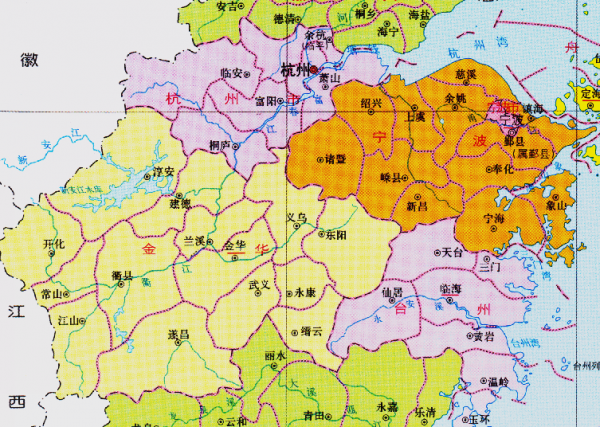 浙江省台州市有几个区县