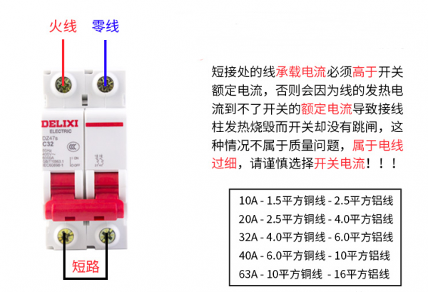 空开型号大全参数图