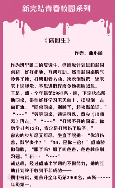 已完结的青春校园小说帕明