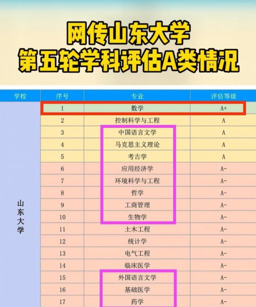 山东大学学科评估第五轮结果排名如何