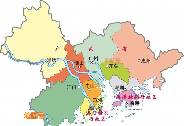 广东省珠三角地区有哪些城市名称