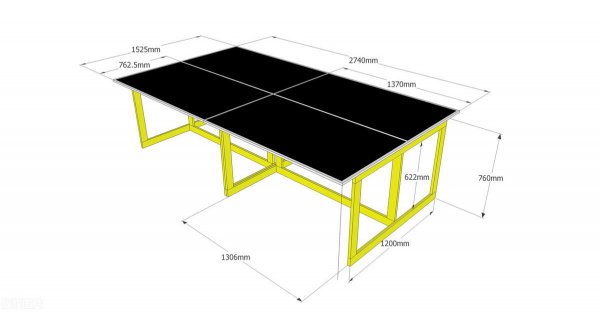 正规乒乓球台标准尺寸长宽比例