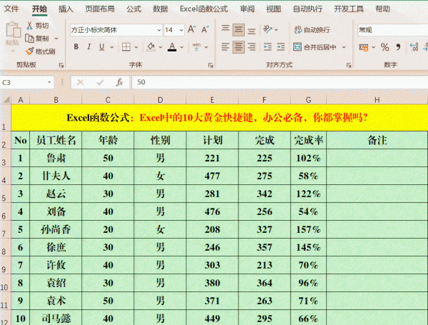 表格快捷键ctrl大全图片