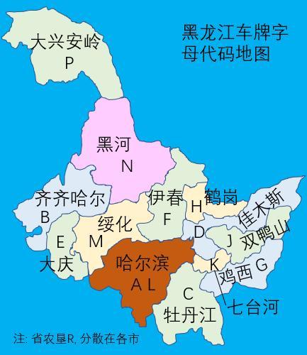 各省车牌识别地区和字母