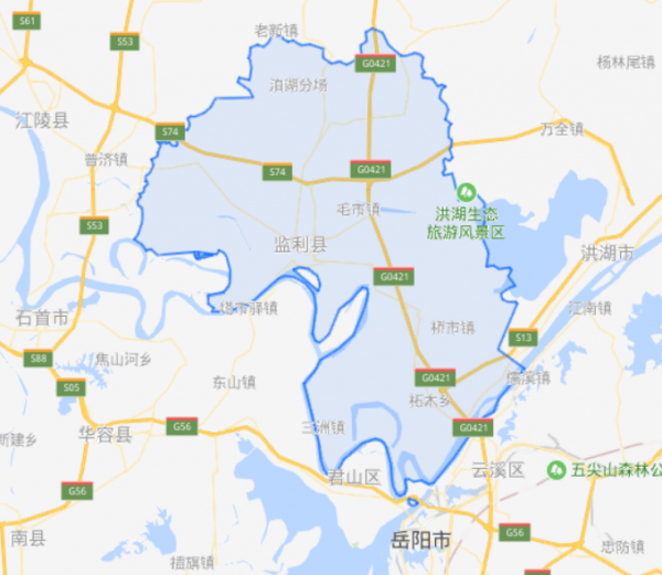 湖北省监利县属于哪个市