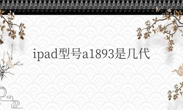 ipad型号a1893是几代