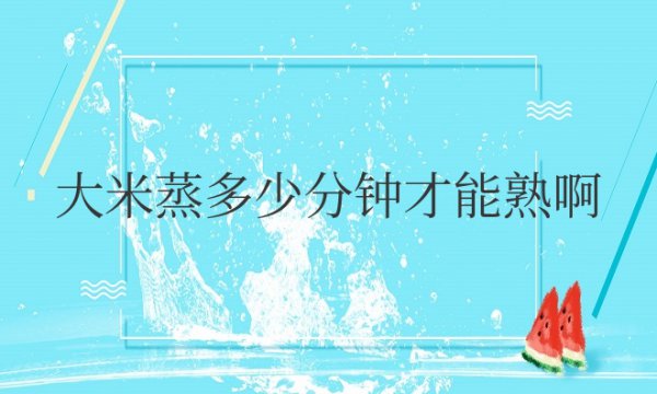 大米隔水蒸多少分钟才能熟啊