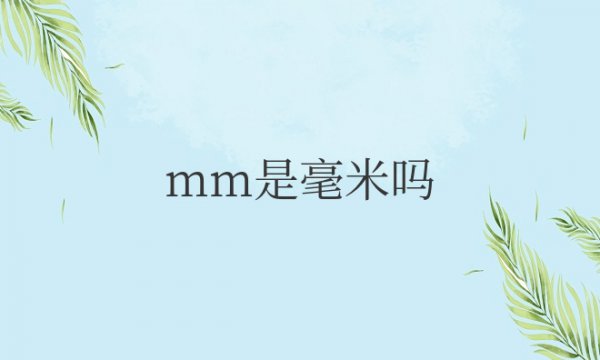 mm是毫米吗cm是厘米吗