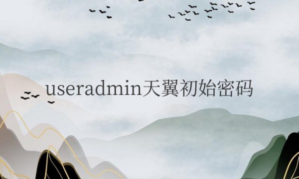 useradmin天翼初始密码忘记了怎么办