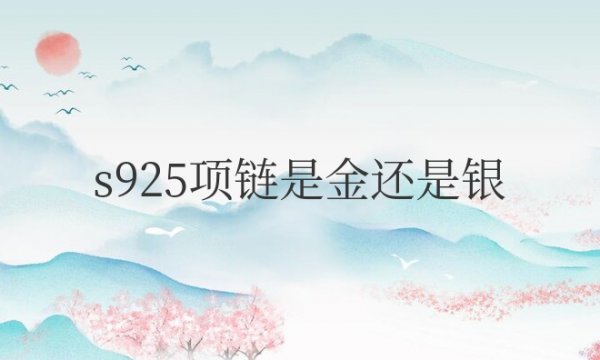 s925项链是金还是银