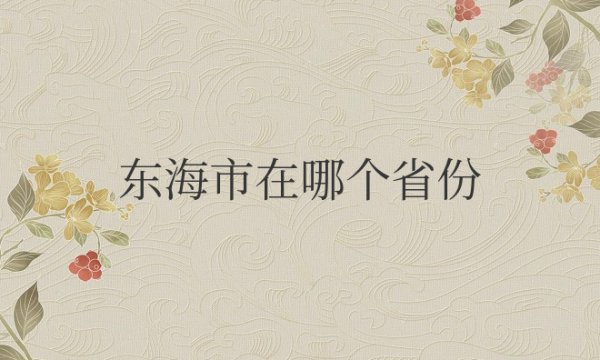 东海市在哪个省份