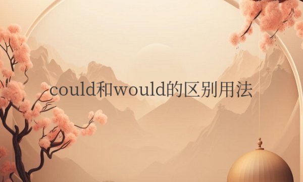 could和would的区别用法