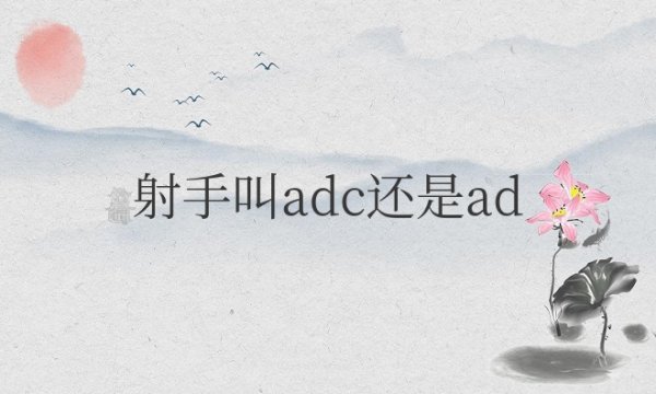 王者射手叫adc还是ad