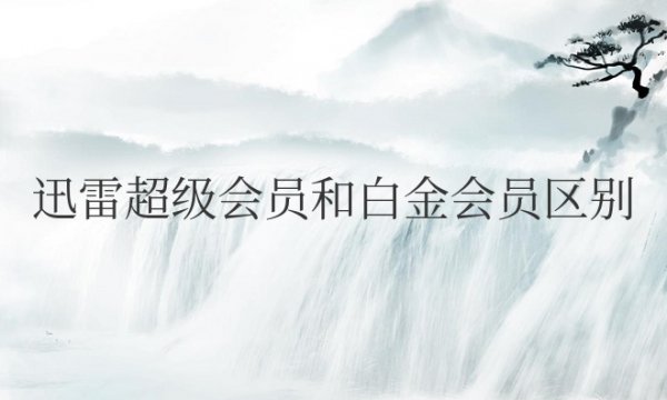 迅雷超级会员和白金会员区别