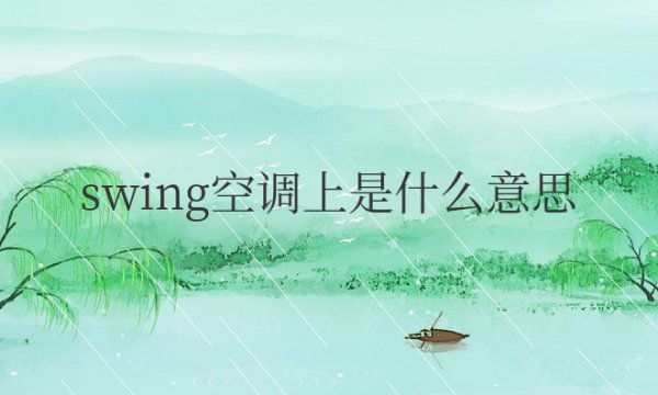 swing空调上是什么意思