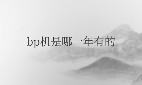 中国bp机是哪一年有的哪一年结束