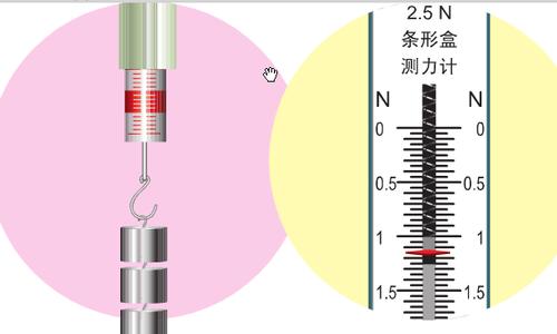 圆筒测力计怎么读数初中物理