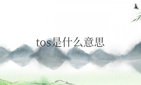 tos是什么意思