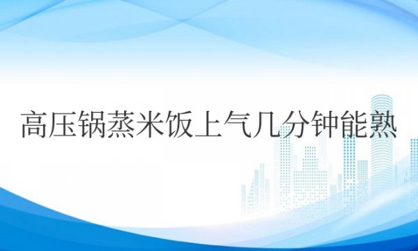 高压锅蒸米饭上气几分钟能熟