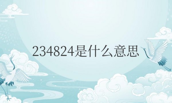 234824是什么意思网络用语