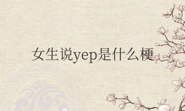 女生说yep是什么梗是什么意思