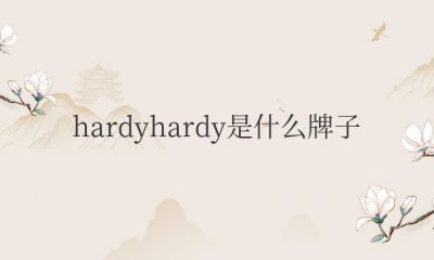 hardyhardy是什么牌子 美国服装品牌hardyhardy质量怎么样