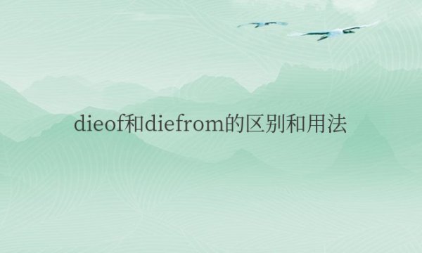 dieof和diefrom的区别和用法