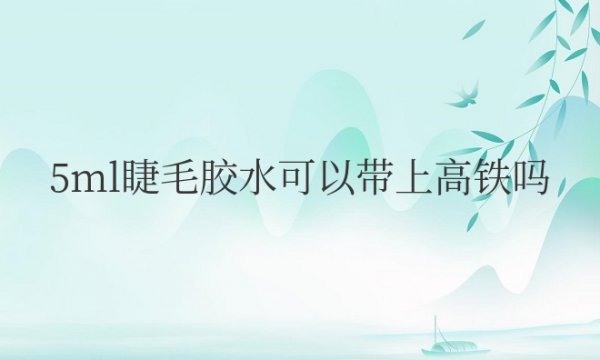 5ml睫毛胶水可以带上高铁吗