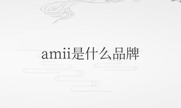 amii是什么品牌服装