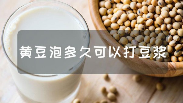 黄豆泡多久可以打豆浆