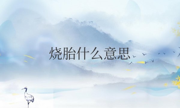 烧胎什么意思