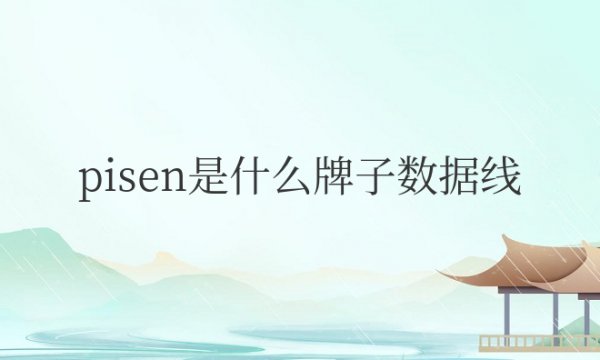 pisen是什么牌子数据线好用吗