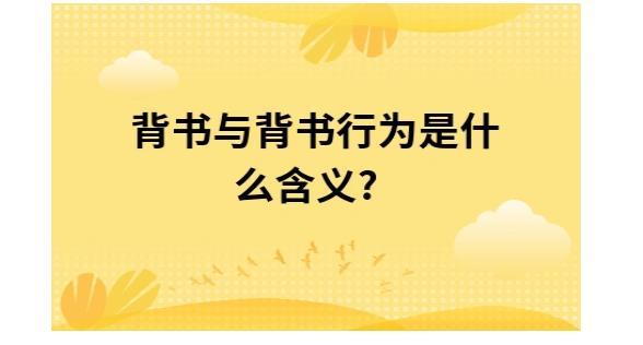 网络词背书是什么意思