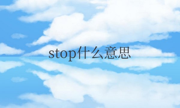 汽车出现stop什么意思