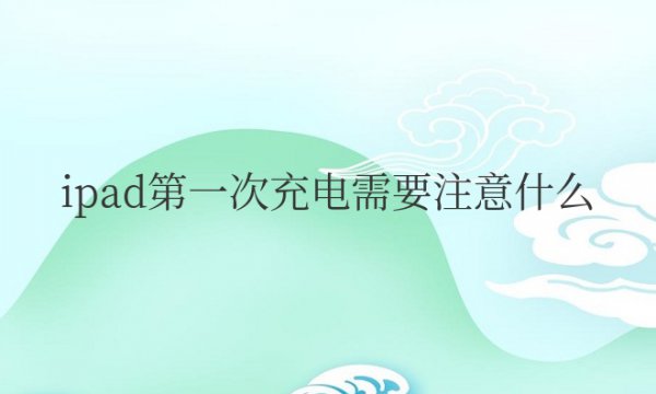 新买的ipad第一次充电需要注意什么