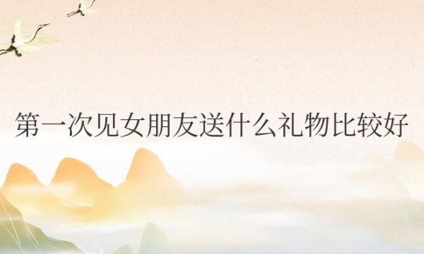 第一次见女朋友送什么礼物比较好