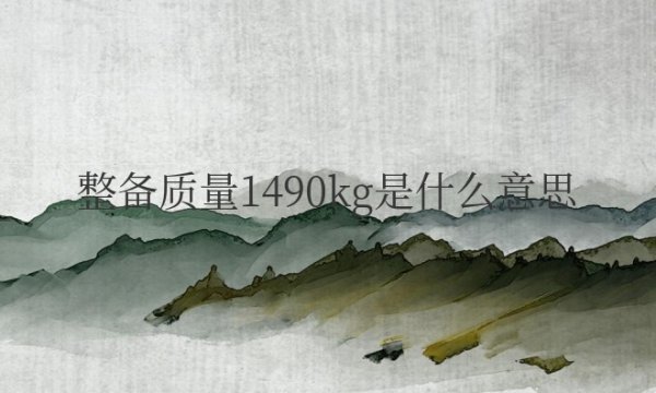 汽车整备质量1490kg是什么意思