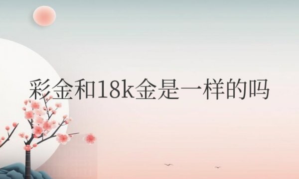 彩金和18k金是一样的吗？哪个值钱？