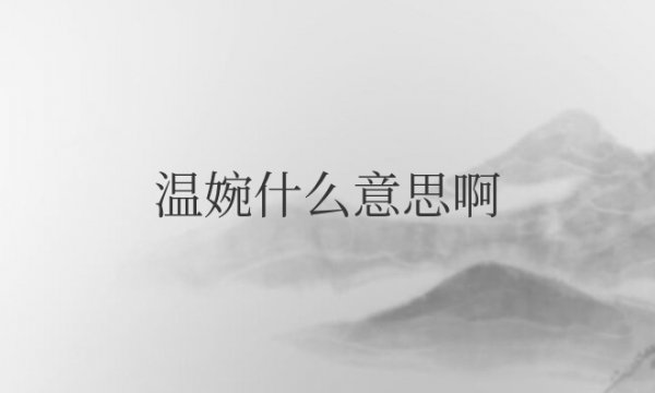 温婉什么意思啊网络用语