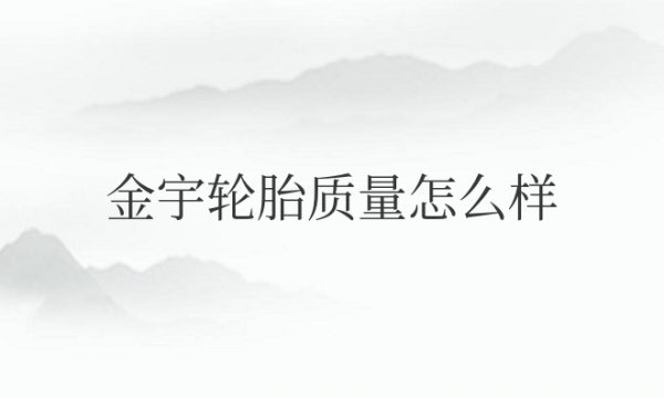 金宇轮胎质量怎么样价格是多少