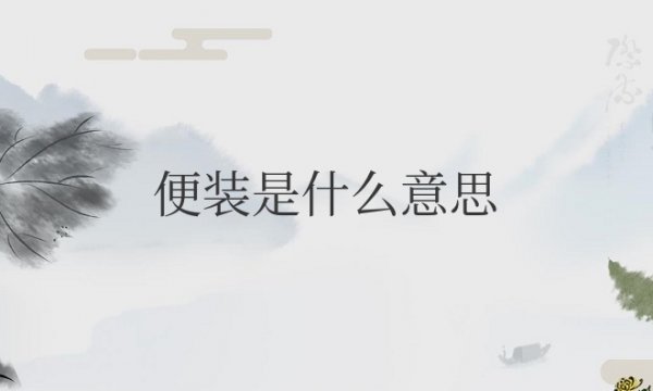 身着便装是什么意思