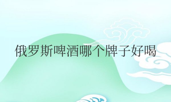 俄罗斯啤酒哪个牌子好喝又便宜