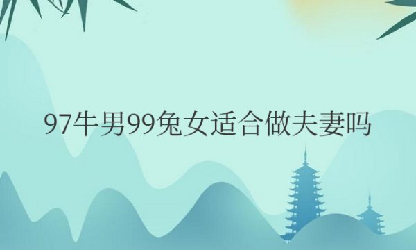 97牛男99兔女适合做夫妻吗