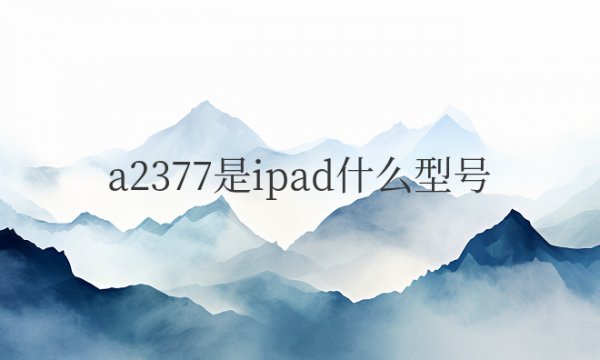 a2377是ipad什么型号几寸