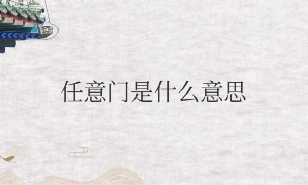 女生说任意门指的是什么意思